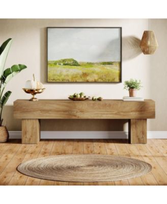 63&amp;#x22; TV Stand, Farmhouse Entertainment Center, Low TV Console Table for Living Room, Long Media Console Television Stands for 55/60/65 Inches TV