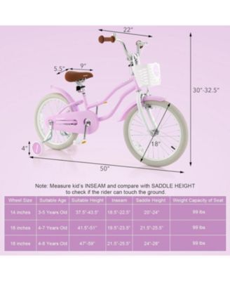 18 Inch Children Bicycle Adjustable Kids Bike with Double Brake System