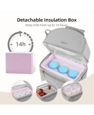 Breastmilk Cooler Bag with Detachable Insulation Box Set