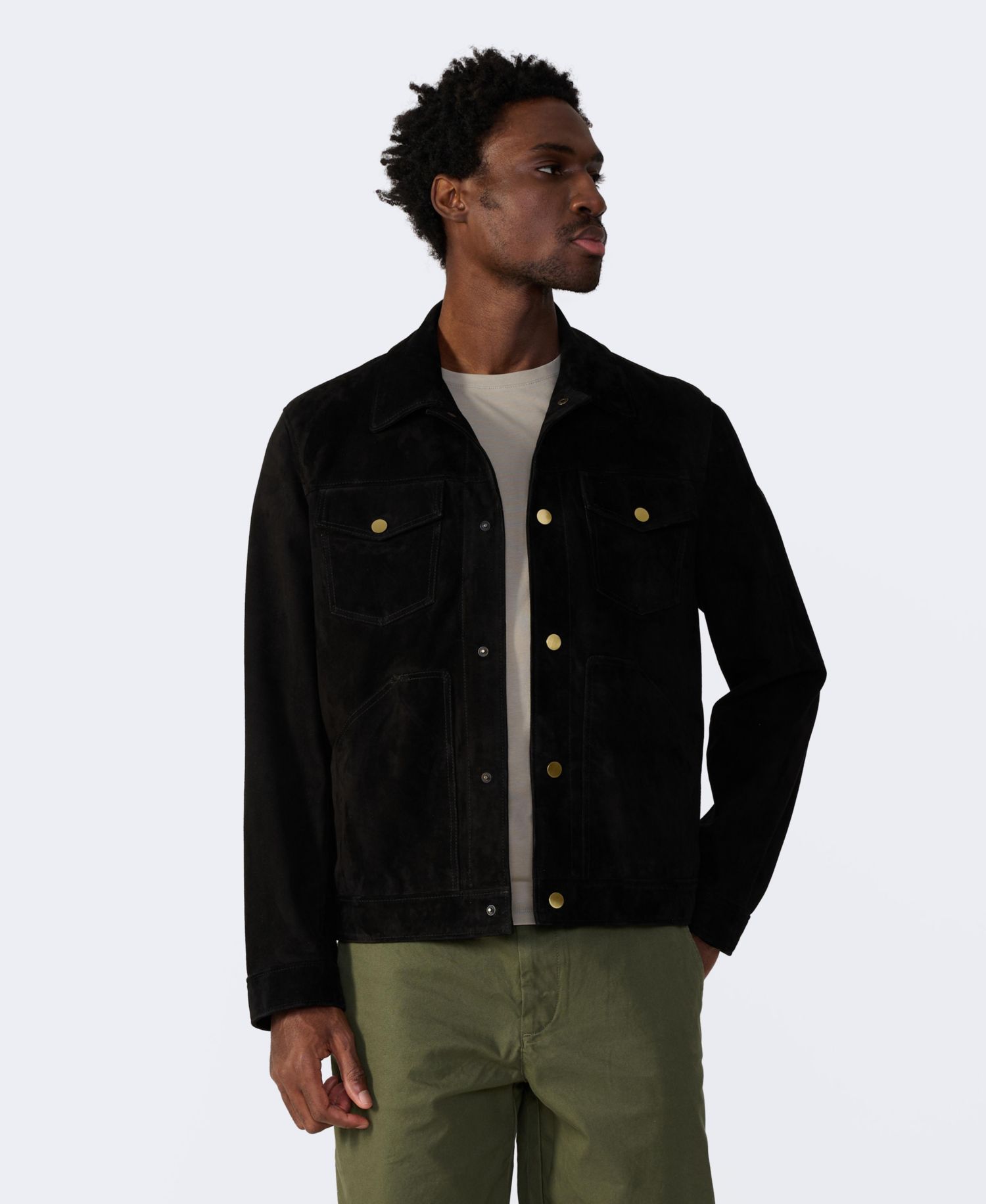 Men's Ollie Suede Trucker Jacket