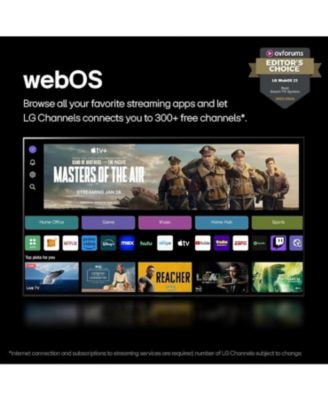 OLED C4 HDR 4K Smart OLED TV 144 HZ Refresh Rate + UAX 4K HDMI 2.0 Cable + CPS 24 Months Protection and Streaming Bundle with Alexa