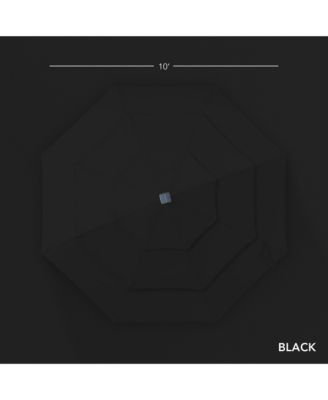 Woodgrain Pattern 10ft 3-Tier Solar Patio Umbrella w/ 24 LED Lights, Tilt