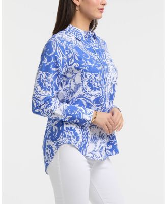 Women's Long Sleeve Linen Blend Shirt