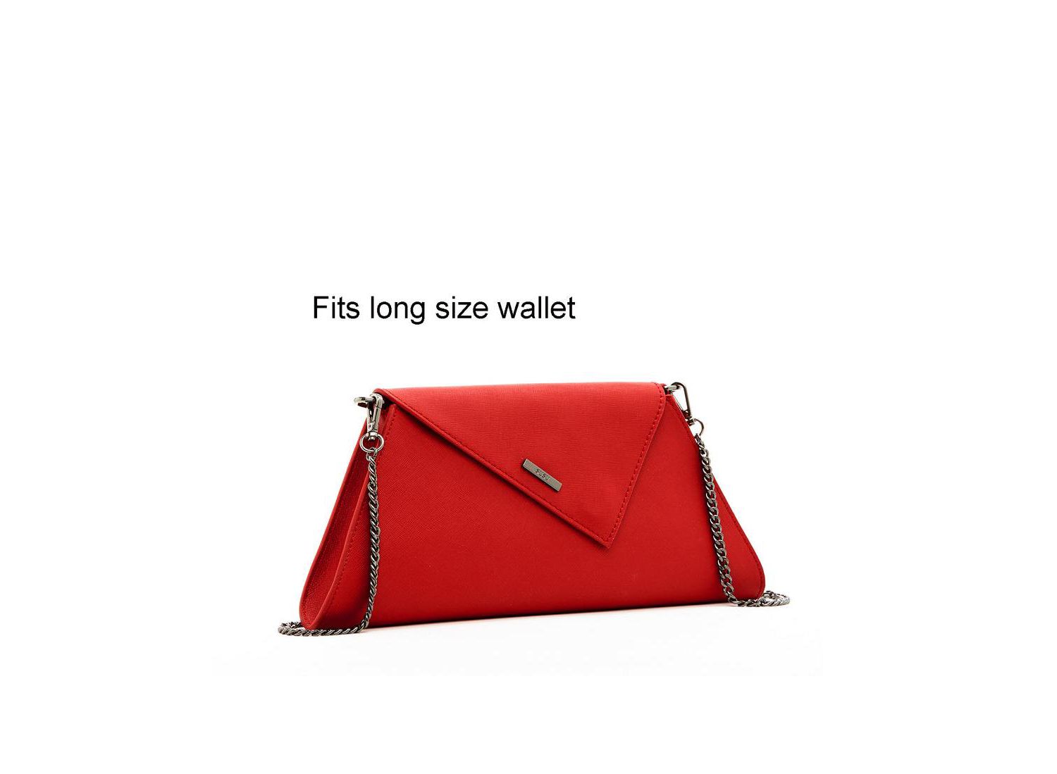 Red Clutch Bag Saffiano Leather Clutch Purse Crossbody Evening Purse Unique Women's Red Handbag