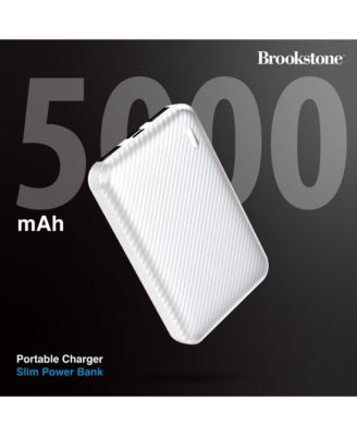 5,000mAh Carbon Fiber Multi-Port Slim Power Bank