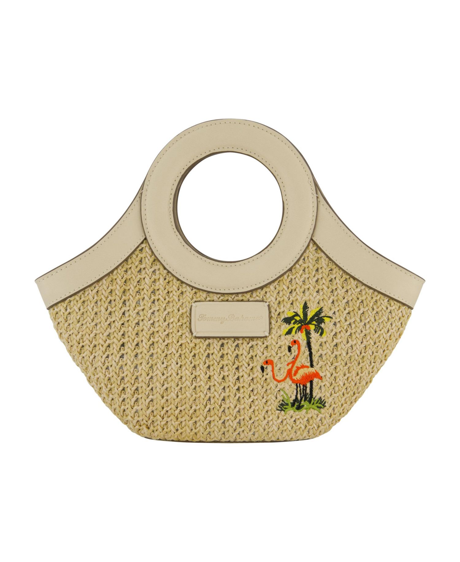 Flamingo Embroidery Mini Tote