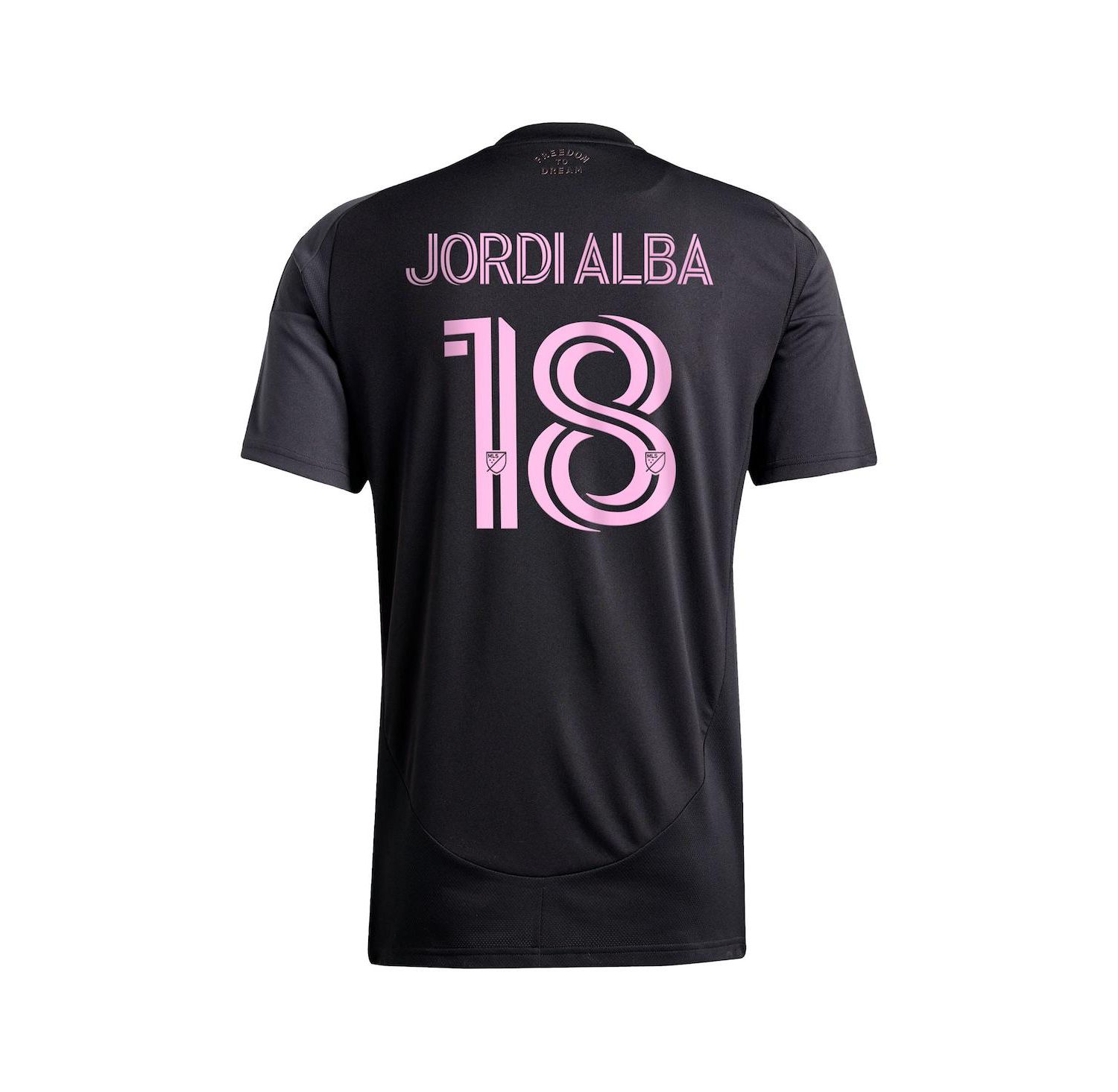 Men's Jordi Alba Ramos Black Inter Miami CF 2025 The Fortitude Kit Replica Player Jersey