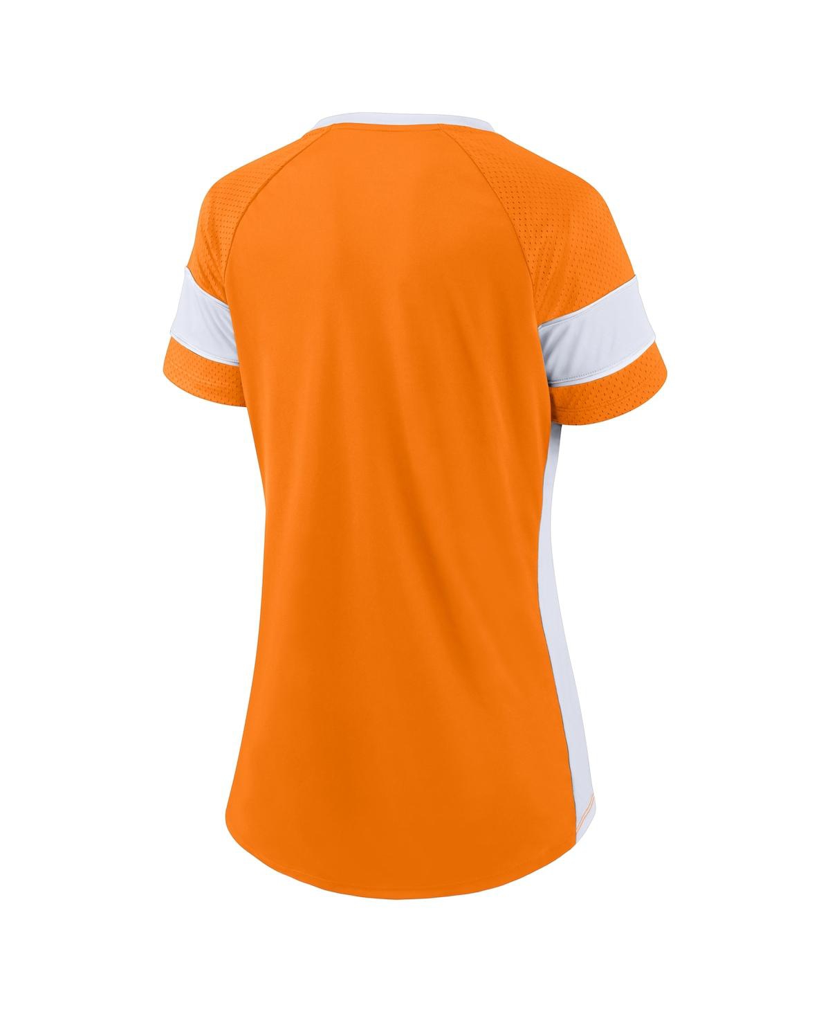 Fanatics Women's Tennessee Orange Tennessee Volunteers Unmasked Hero Block Party Athena Lace-up Top In Orange