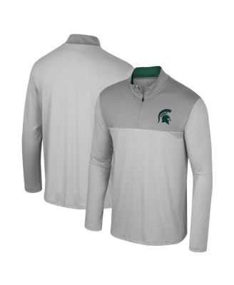 Colosseum - Men's Gray Michigan State Spartans Tuck Quarter-Zip Top