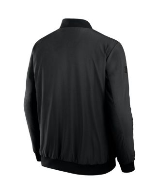 Men's Black New Jersey Devils Authentic Pro Road Full-Zip Bomber Jacket