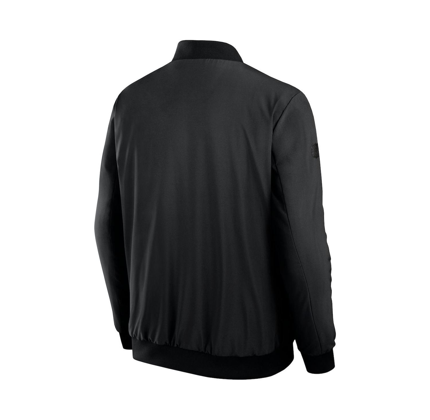 Men's Black New Jersey Devils Authentic Pro Road Full-Zip Bomber Jacket