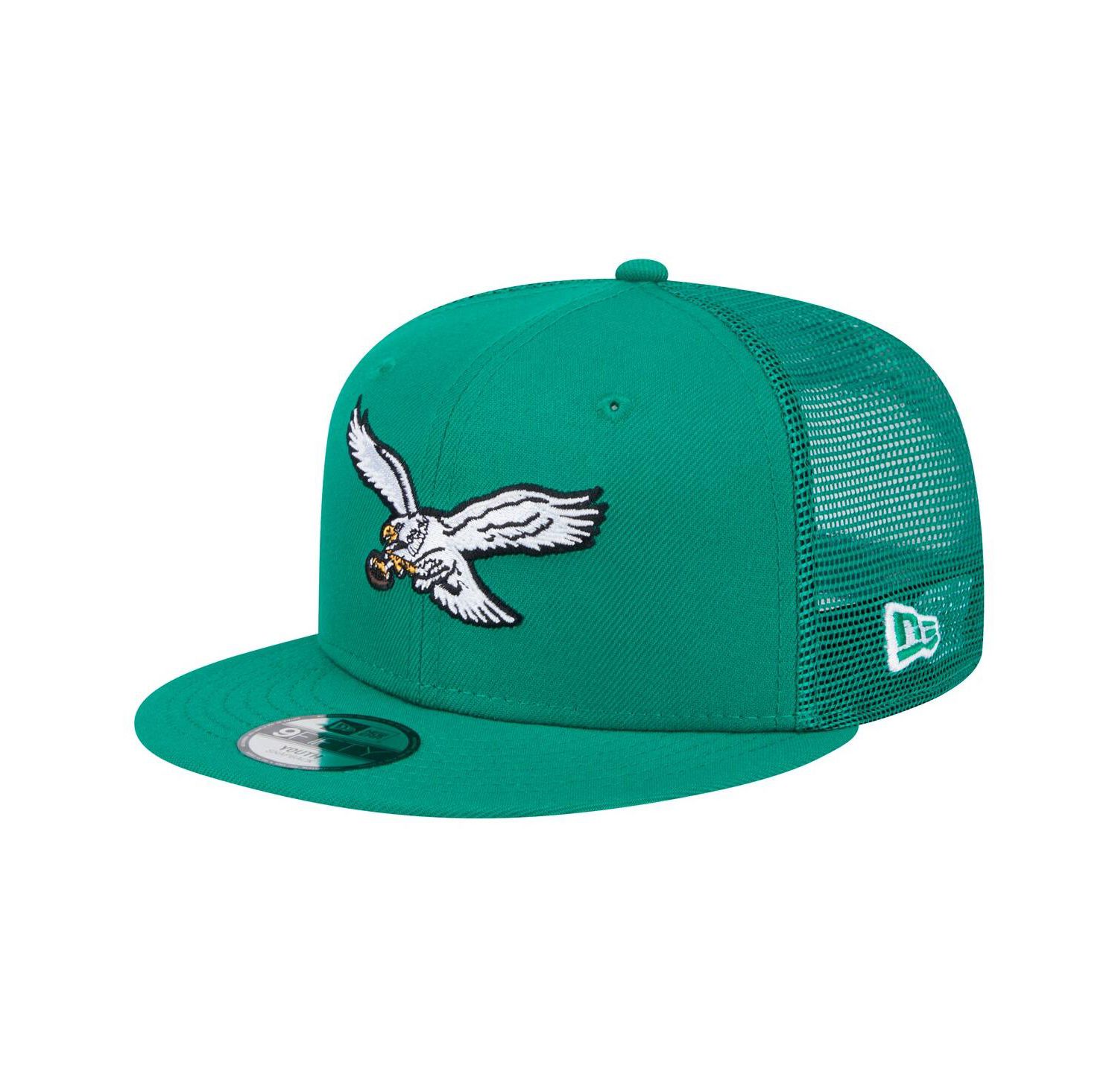 Big Boys and Girls Kelly Green Philadelphia Eagles Main Trucker Snapback Hat