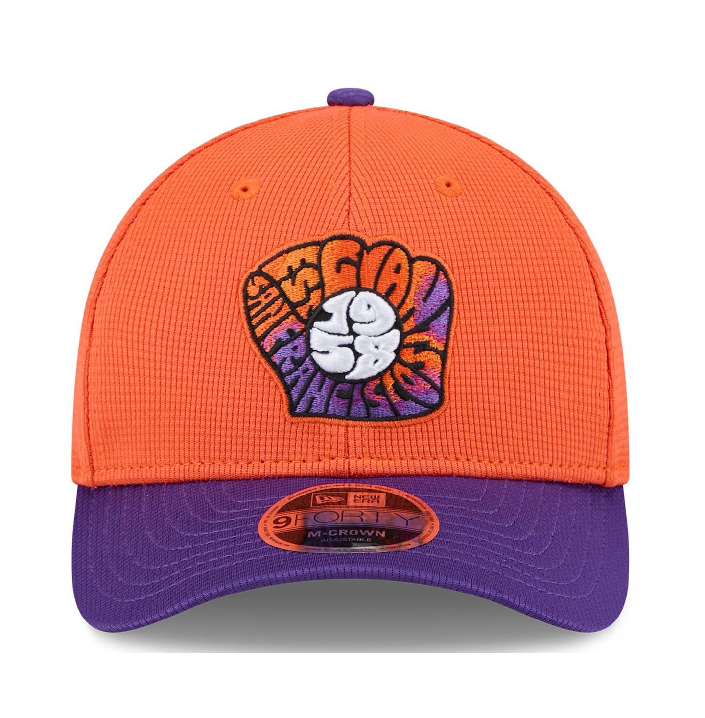 Мужская кепка New Era Orange/Purple San Francisco Giants 2025 City Connect Batting Practice 9FORTY Adjustable Hat — фото 2