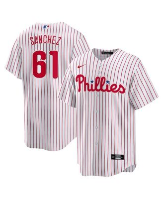 Nike - Men's Cristopher Sanchez White Philadelphia Phillies Home Replica Jersey