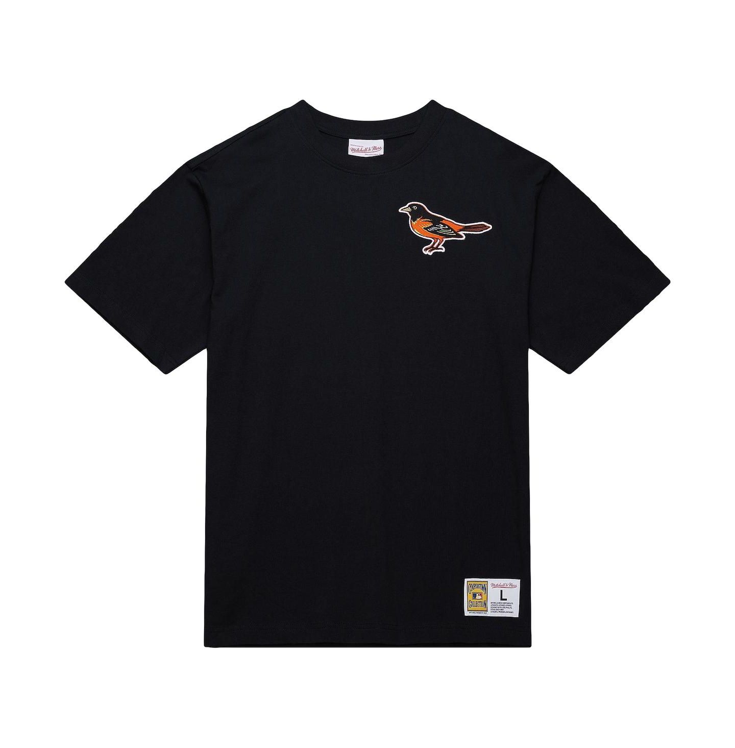 Мужская футболка Mitchell & Ness Cal Ripken Jr. Black Baltimore Orioles Legends Collection Vintage Logo — фото 2
