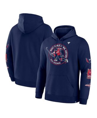 Fanatics - Men's Alexander Ovechkin Athletic Navy Washington Capitals NHL All-Time Leading Goal Scorer Badges Pullover Hoodie