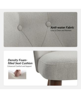 Set of 2 polyester Pedro Mid-Century Modern Waterproof Button-Tufted Dining Chair