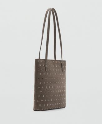 Women's Die-Cut Leather Shopper Bag