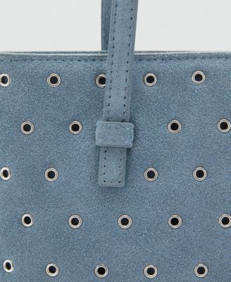 Women's Die-Cut Leather Shopper Bag