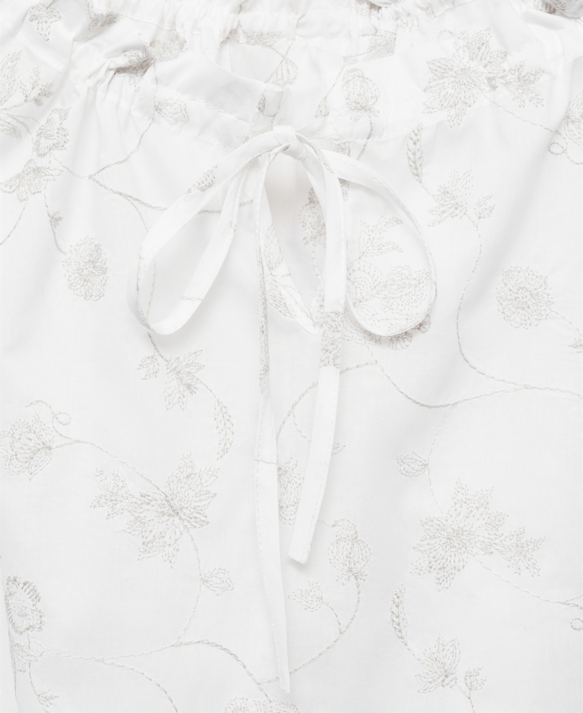 Mango Women's Floral Embroidered Nightgown