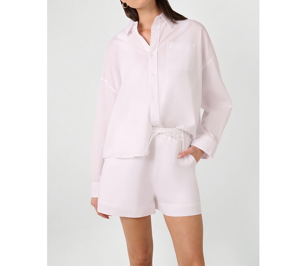 Women's Button Front Shirt - White