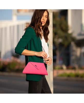 Hot Pink Purse Leather Clutch Bag Crossbody Evening Purse Unique Women's Handbag