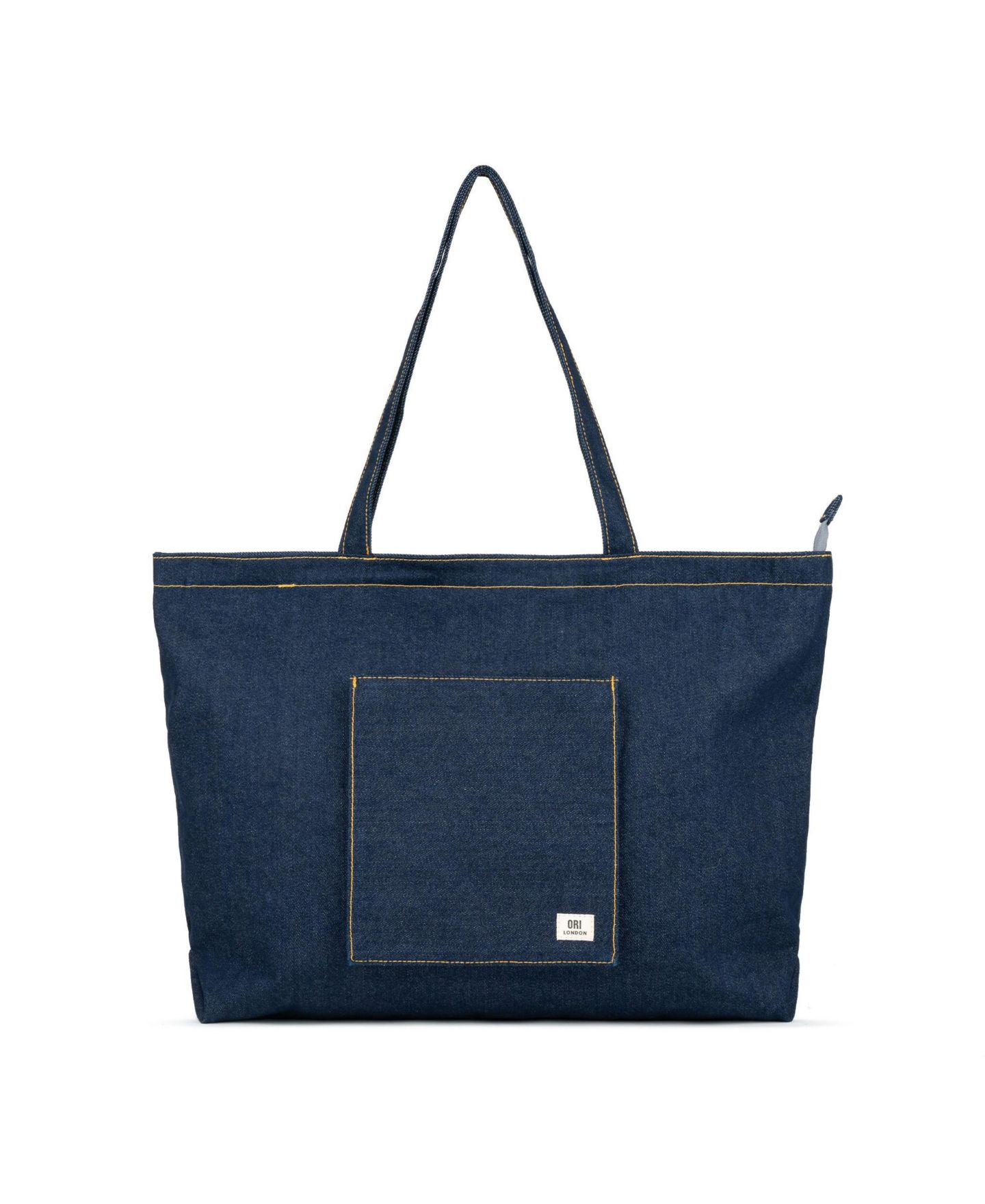 Женская сумка ORI London Portobello Wash Denim Large Cotton Wash Denim Cotton Large, цвет: Тёмная варка джинсовый — фото 1