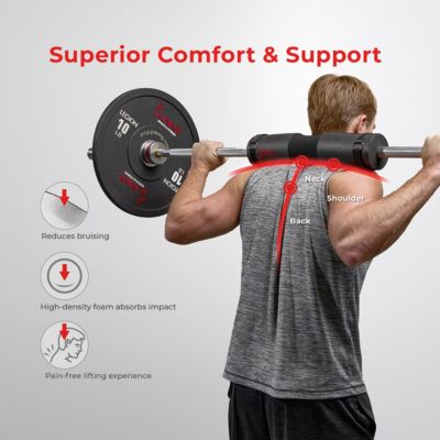 Foam Barbell Pad, Heavy-Duty, High-Density Cushion for Squats, Lunges & Hip Thrusts