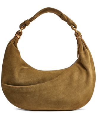 Gabardine Suede Shoulder Bag