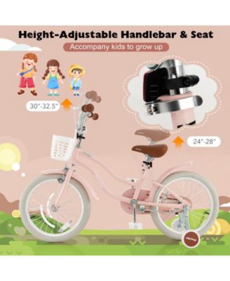 18" Kids Bike for Boys and Girls Aged 3-8 Years with Training Wheels