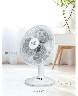 12-inch Desk Fan with 3 Speed Settings, for Home and Office