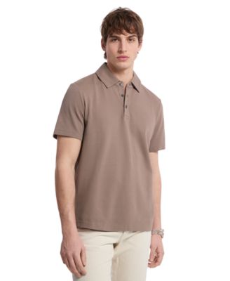 Men's Short-Sleeve Bubble Knit Polo Shirt