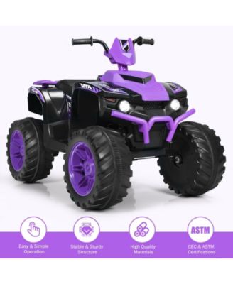 12V Kids Ride on ATV with LED Lights and Treaded Tires and LED lights