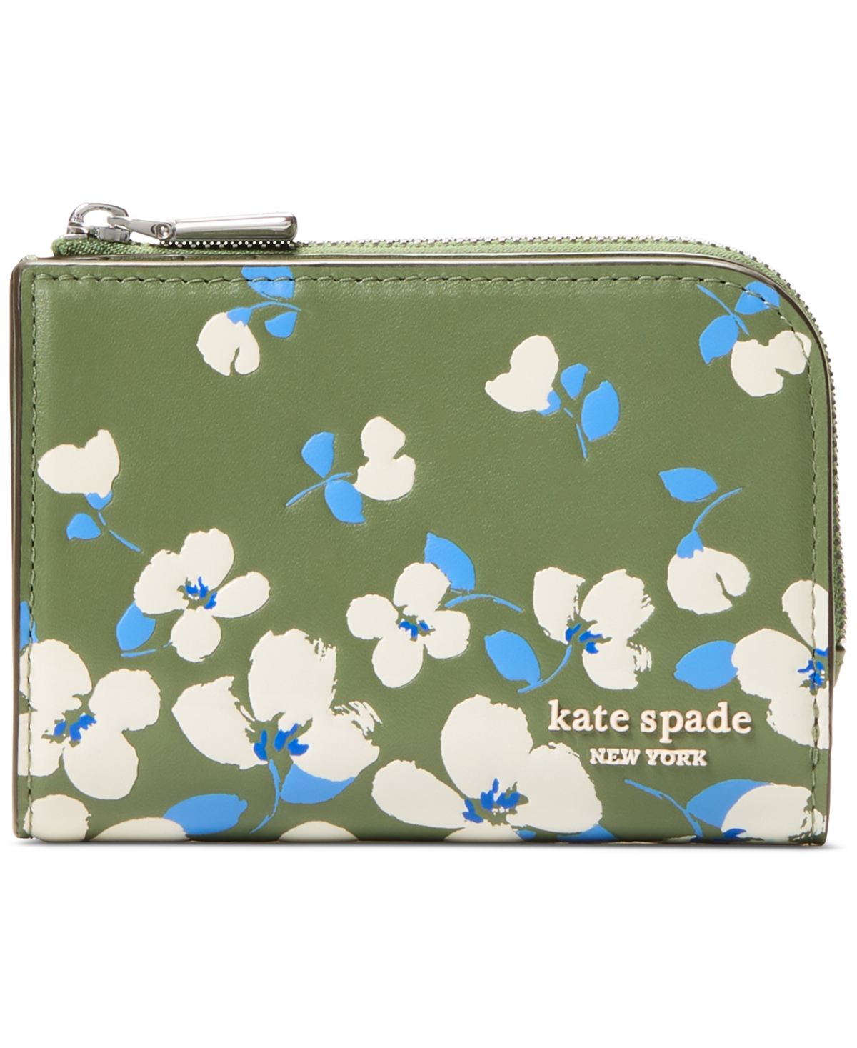 Devin Painterly Bouquet Small Leather Wallet - Cedar Stand Multi