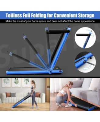 2.25HP 2-in-1 Folding Treadmill with APP and Remote Control Speaker