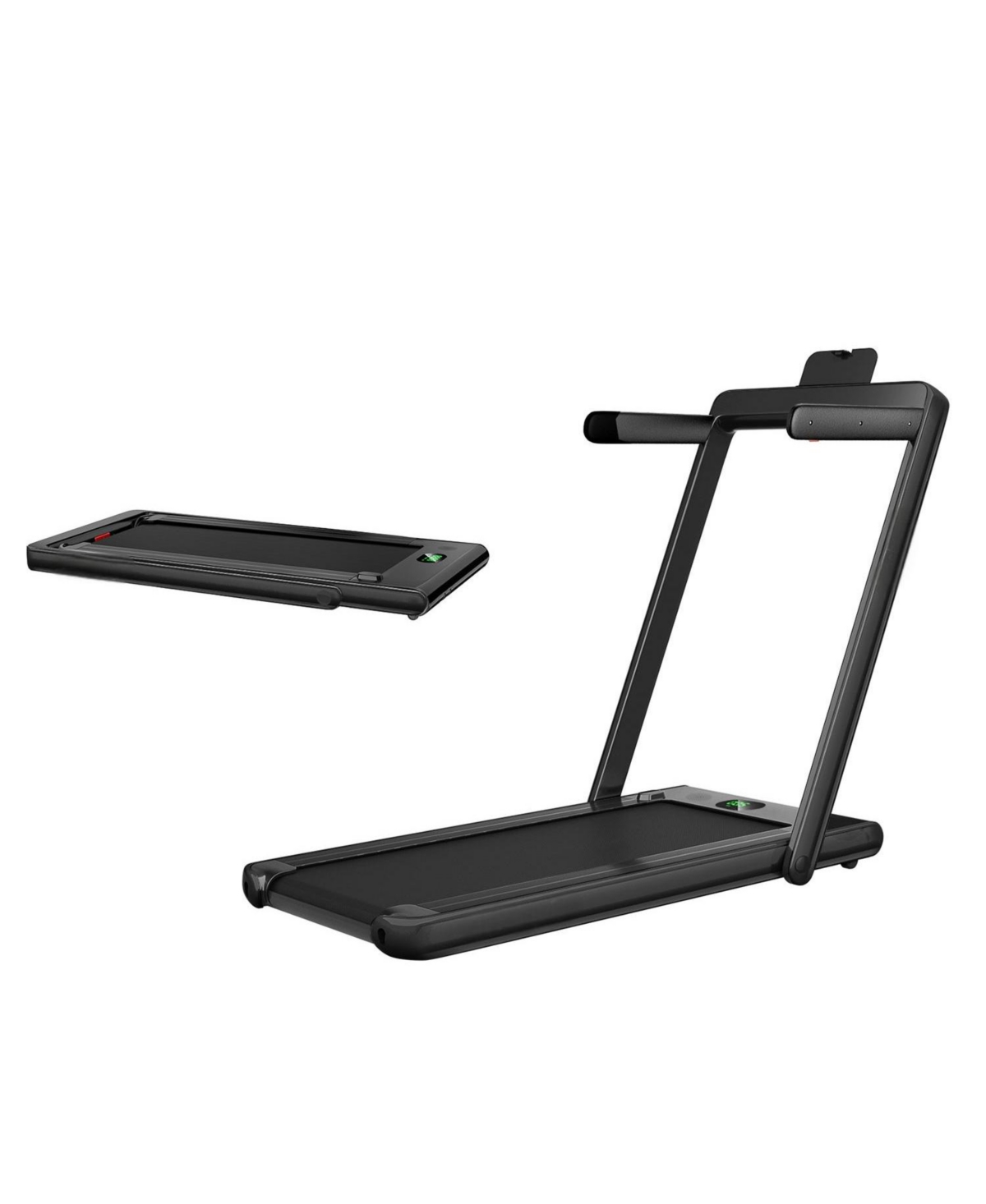 2.25HP 2-in-1 Folding Treadmill with App and Remote Control Speaker - Black