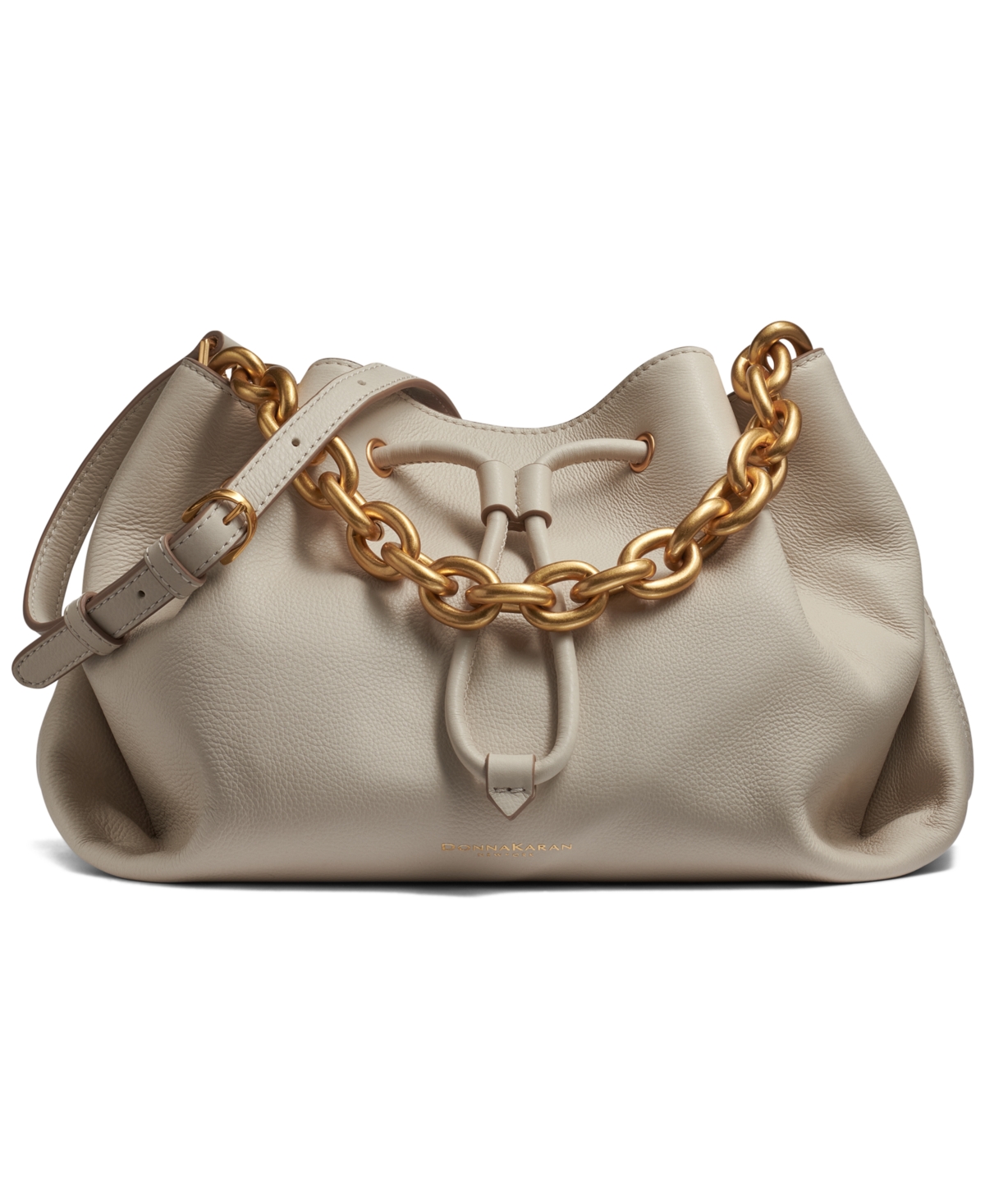 Lyndon Drawstring Crossbody Bag - Black, Gold