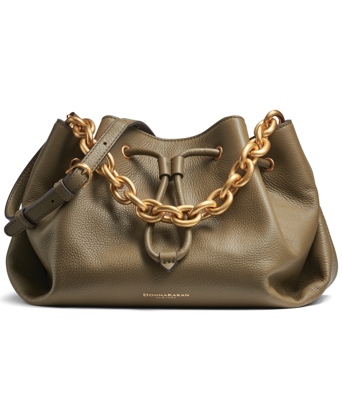 Lyndon Drawstring Crossbody Bag - Black, Gold