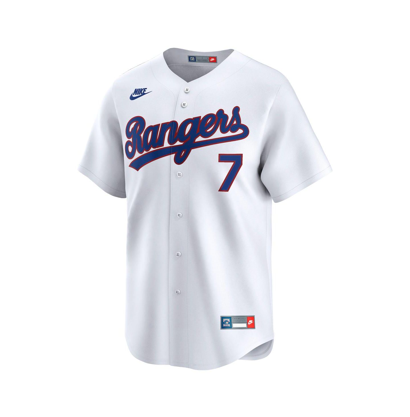 Мужской топ Nike Ivan Rodriguez White Texas Rangers Throwback Cooperstown Collection Limited Jersey — фото 3
