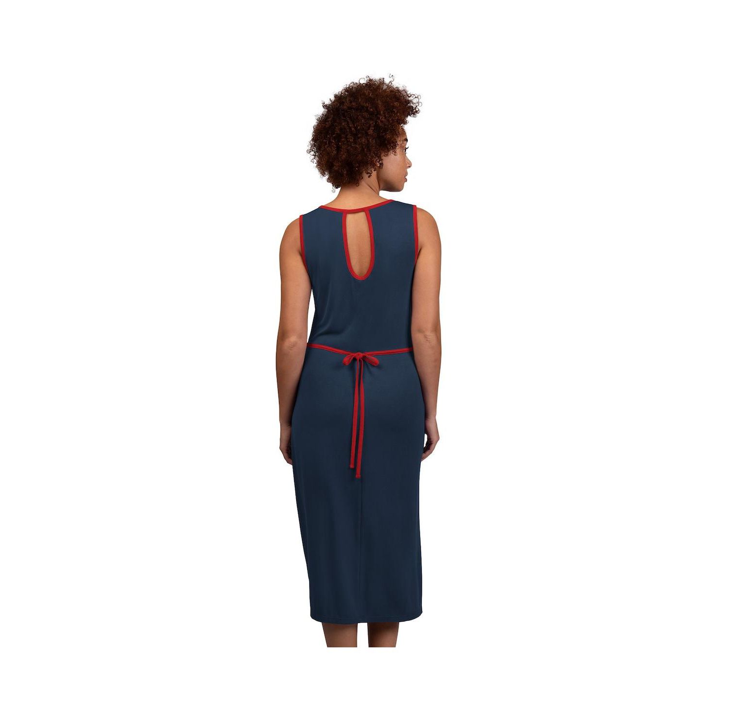 Women's Navy Atlanta Braves Center Field Maxi Dress