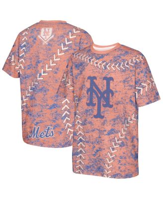 Outerstuff - Big Boys and Girls Orange New York Mets Slide Score Bold T-Shirt