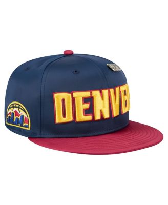New Era - Men's&nbsp;Navy/Red Denver Nuggets Throwback Satin Vintage Pin Two-Tone 59FIFTY Fitted Hat