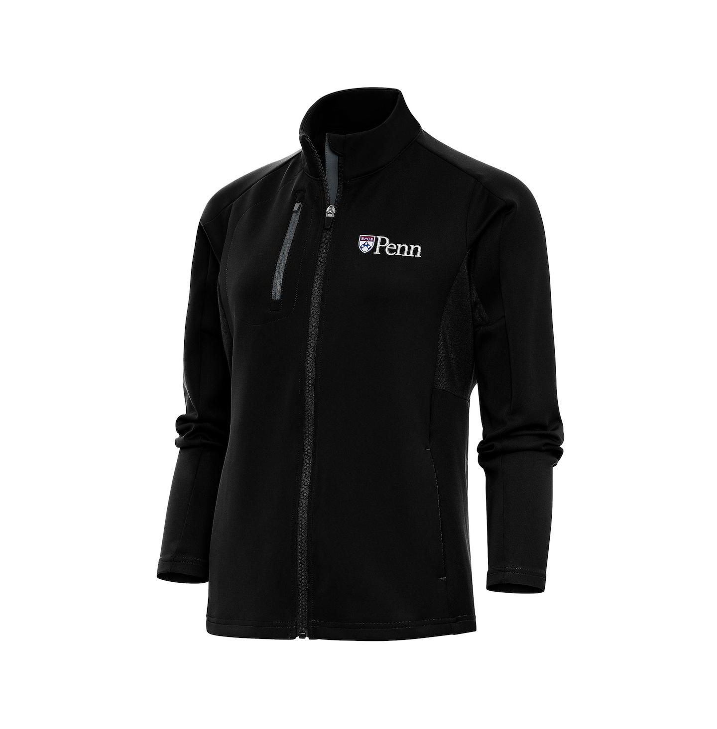 Женская куртка Antigua Black Pennsylvania Quakers Generation Full-Zip — фото 1