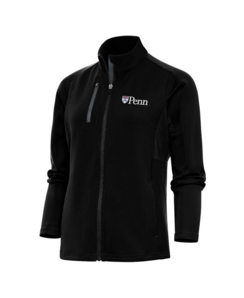 Женские куртки Antigua Women's Black Pennsylvania Quakers Generation Full-Zip Jacket