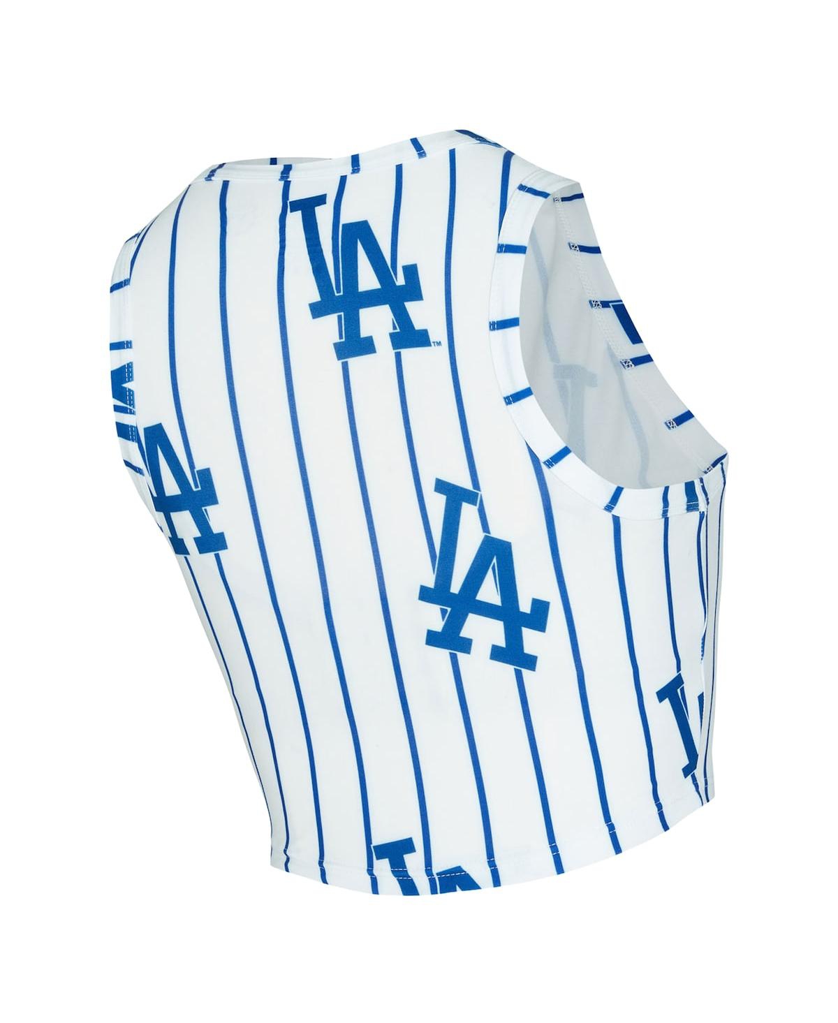 Shop Concepts Sport Women's 2-piece White Los Angeles Dodgers Pinstripe Record Tank Top And Short Set