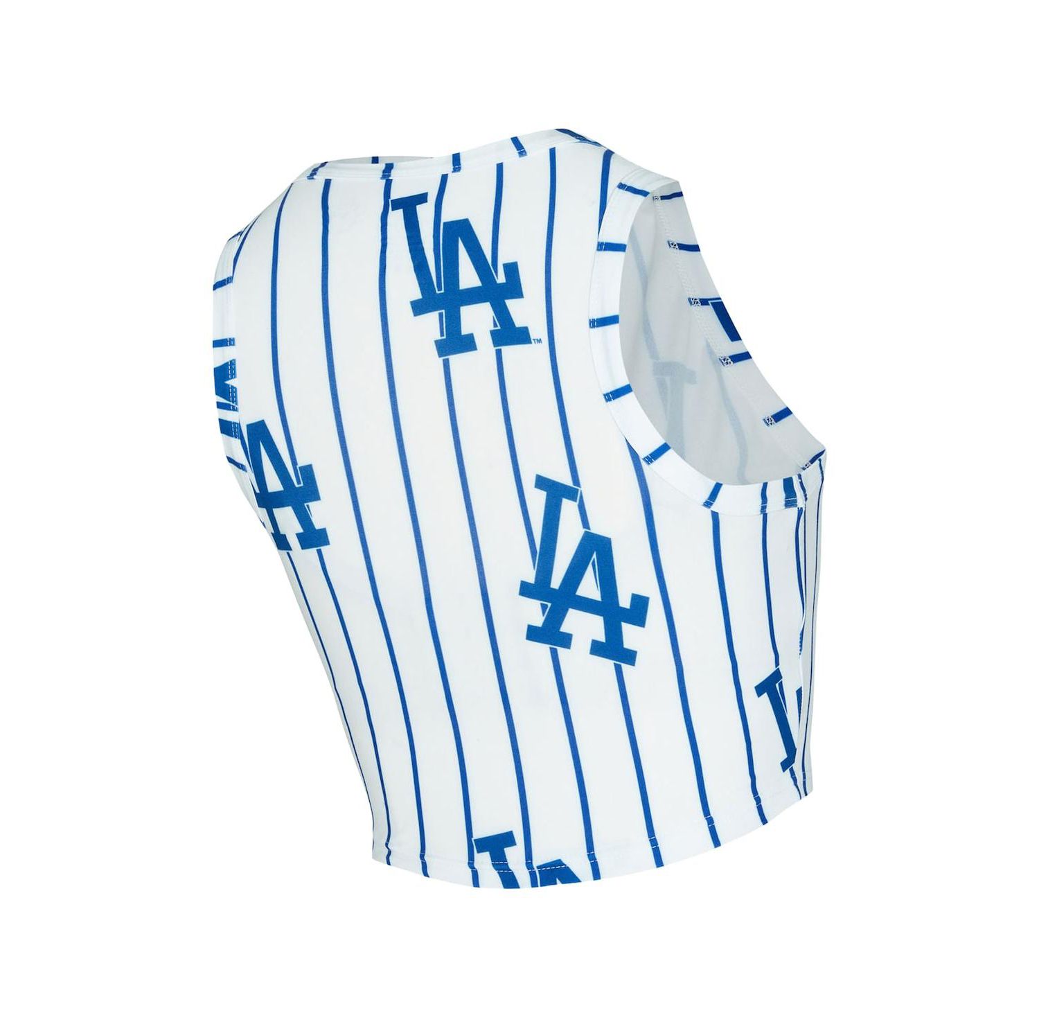 Women's 2-Piece White Los Angeles Dodgers Pinstripe Record Tank Top and Short Set