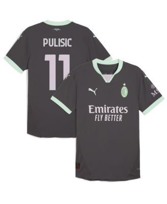 Puma - Men's Christian Pulisic Charcoal AC Milan 2024/25 Third Authentic Player Jersey