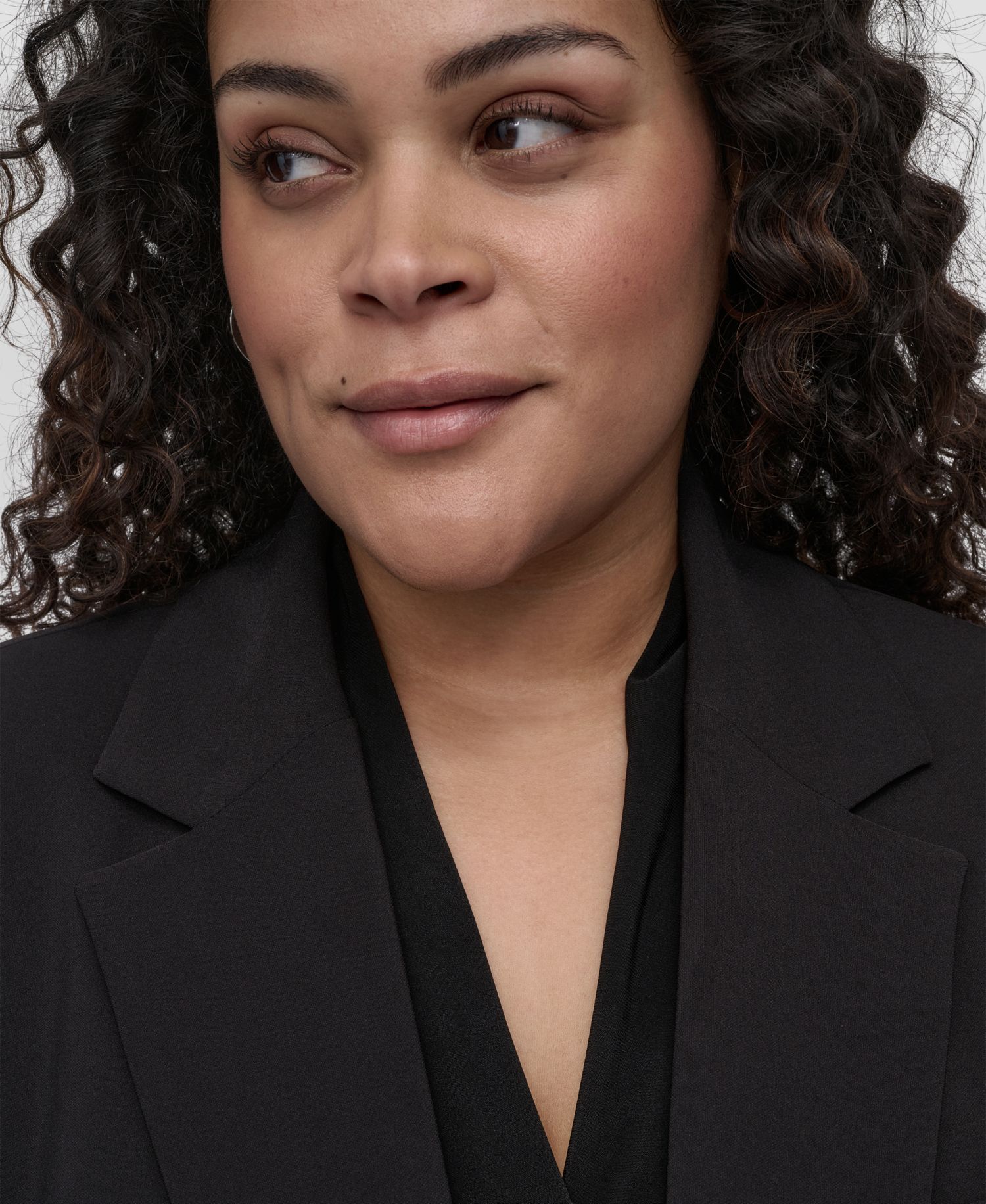 Plus Size One-Button Blazer
