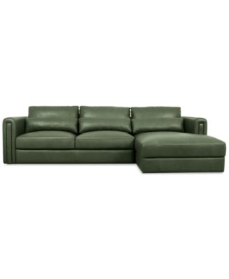 Touville 2-Pc. Leather Sectional with Chaise, Exclusively at Macy's