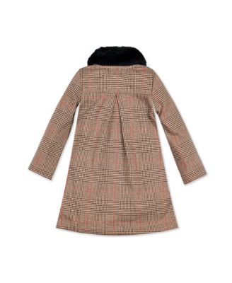 Girls Collared Fleece Swing Coat